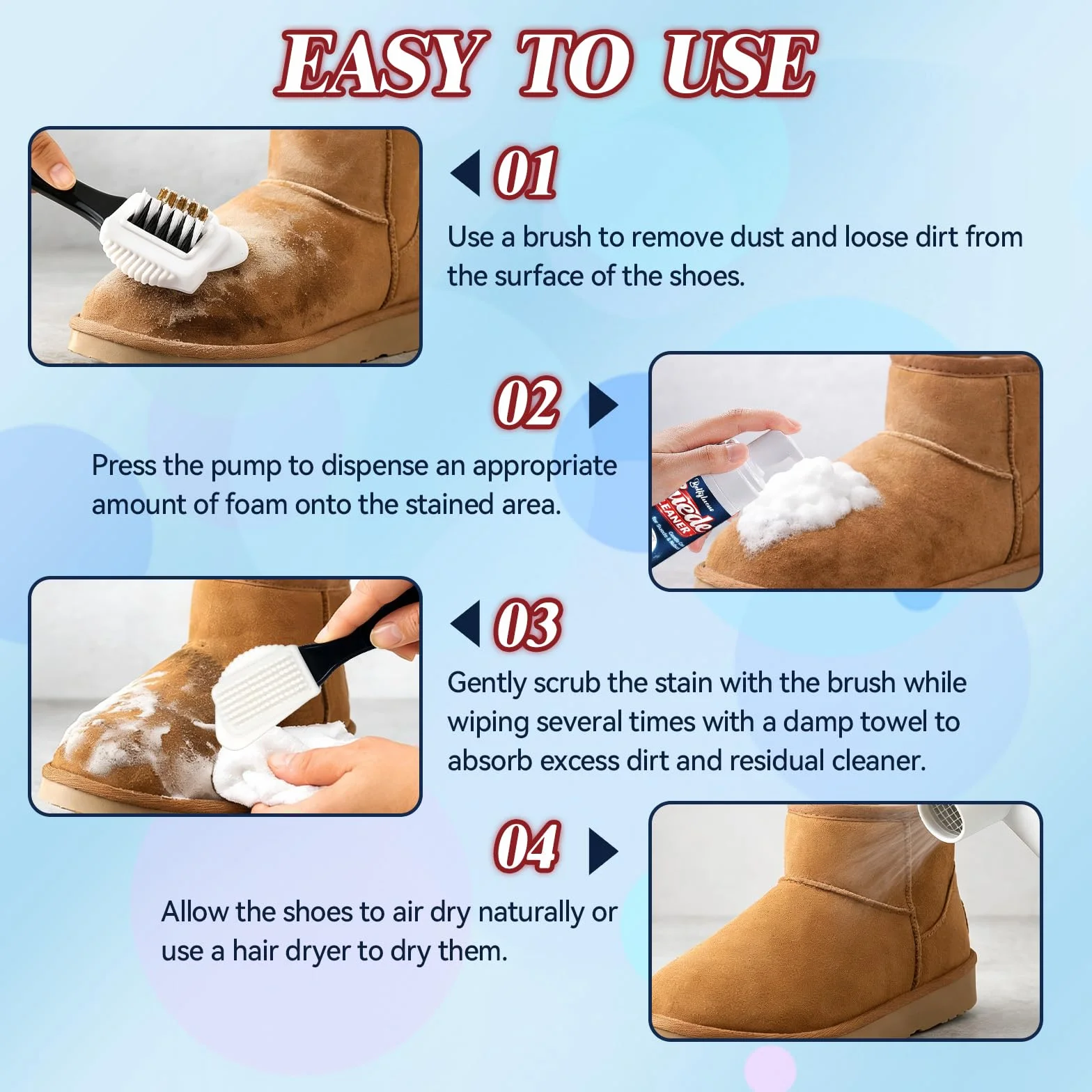 Limpiador Zapatillas, Limpiador Zapatos Ante, 200ml Suedes Cleaner para Zapatillas Nobuk Botas, Limpiador Zapatillas Blancas Con Cepillo y Toalla, Elimina Suciedad Manchas y Marcas de Agua
