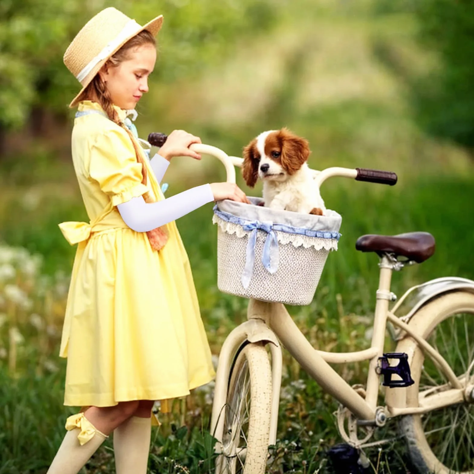Mangas de Brazos para Niños,2 Pares Mangas Enfriamiento de Protección Manga Protectora Solar Transpirable Anti UV Manguitos Ciclismo Running Compresión para Niños Niñas
