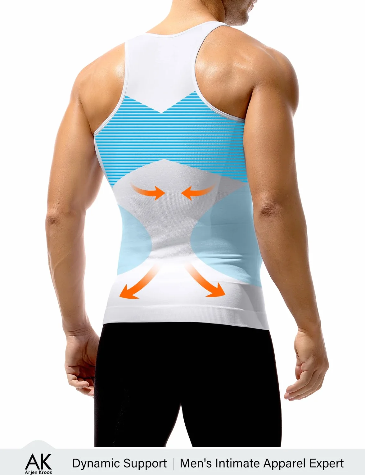 Arjen Kroos Camiseta de Compresión para Hombre Body Shaper Faja Chaleco Reductora Sin Mangas para Running Deportiva Gym