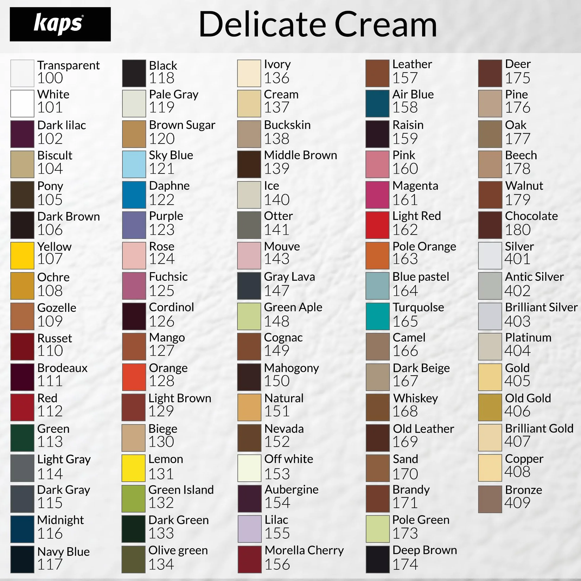 Kaps Crema para El Cuidado del Calzado, Cuidado Intensivo Y Nutritivo del Cuero, Delicate, 70 Colores