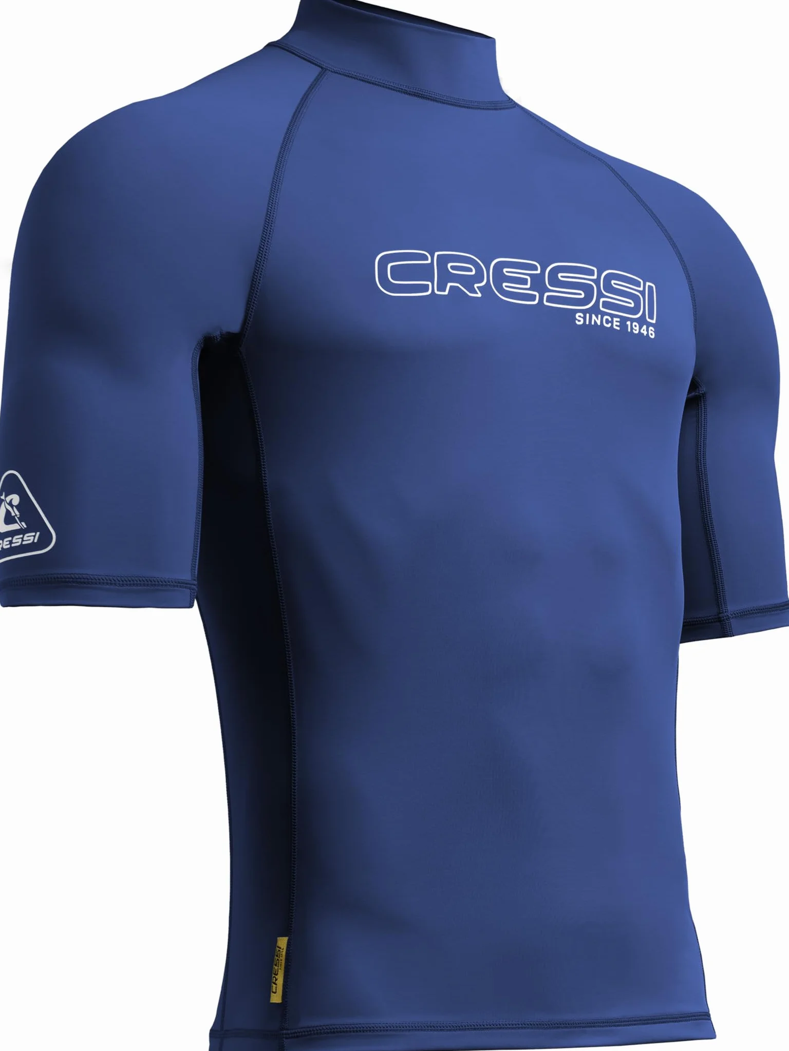 Cressi Sentinel Man Camiseta de Manga Corta Protección Solar UPF 50+, Sechado Rápido, Natación Surf Buceo Pesca Playa Piscina y Deportes Acuáticos Hombre