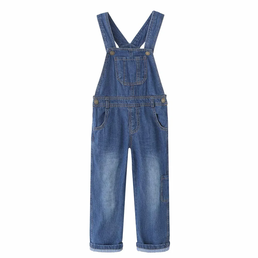 Grandwish Monos Azul Denim Peto Unisexo de Niños 10 años