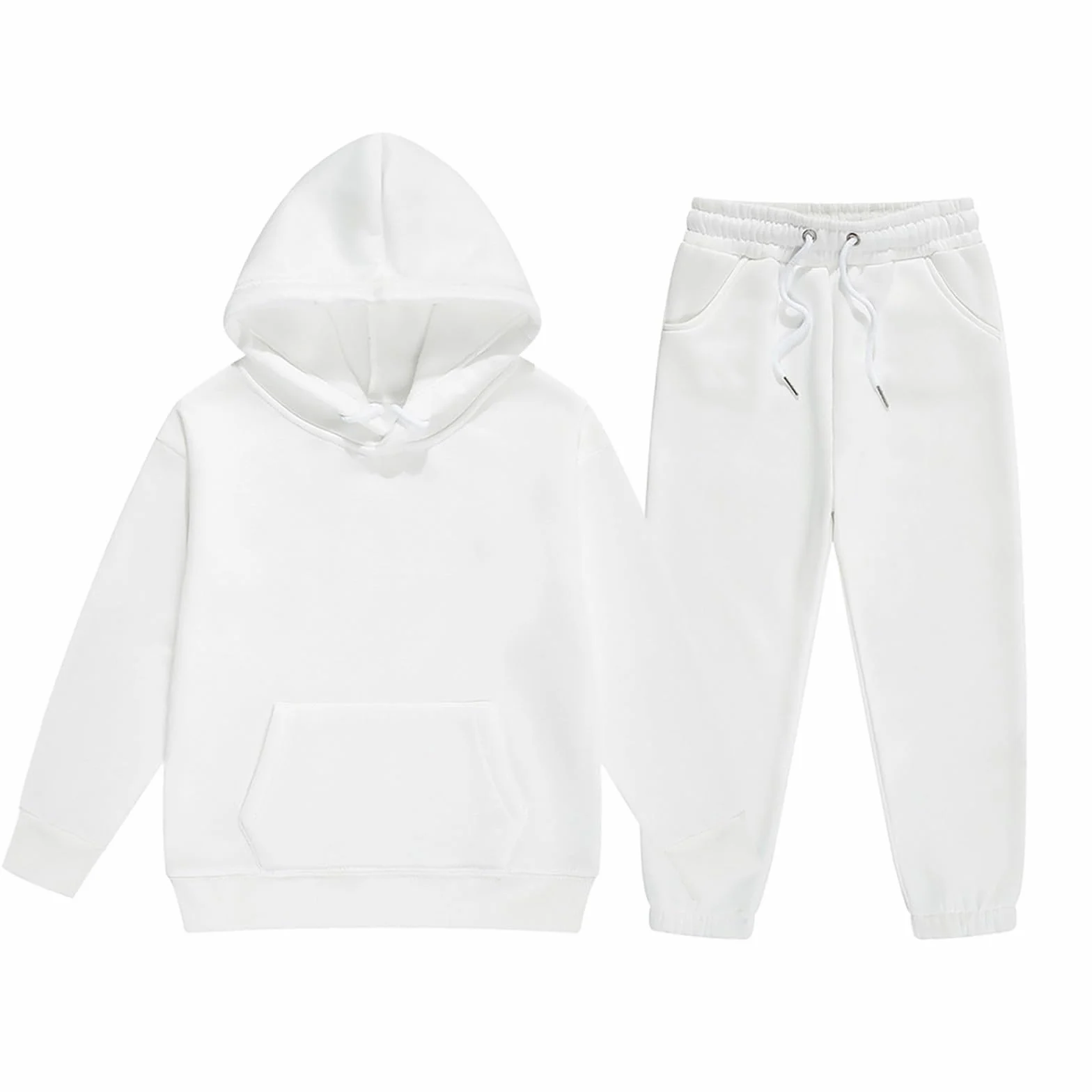Conjunto de 2 piezas con capucha para niños y niñas, sudadera con capucha, chándal informal, para la escuela