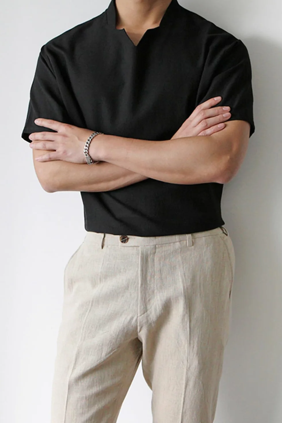 GINGTTO Pantalones Chino Hombre Slim Fit Stretch Verano Pantalon Ligero Casuales Bolsillos