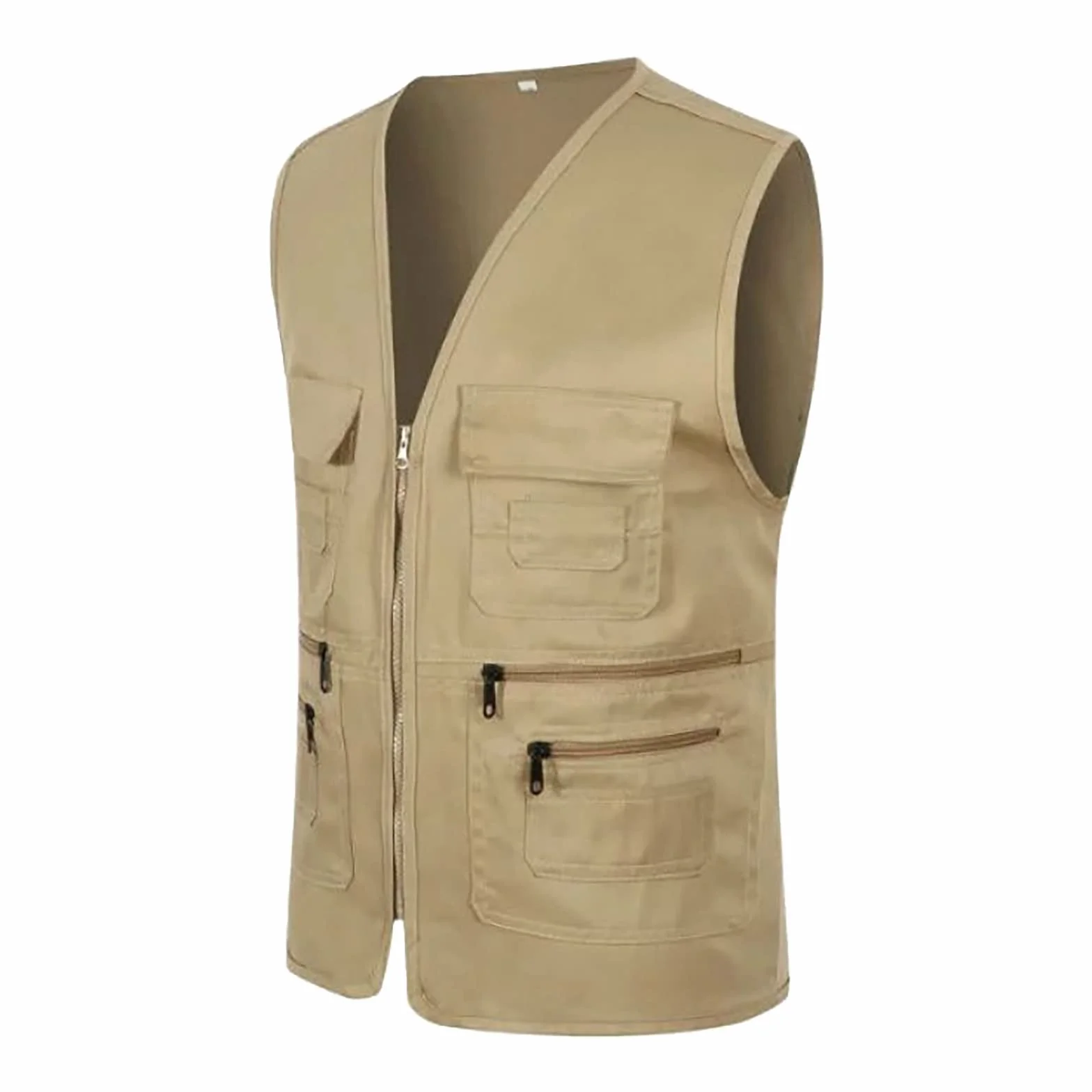 Chaleco de trabajo al libre para hombre, informal, para, viajes, fotos, chaleco de carga, con múltiples bolsillos Sobrecamisa Hombre Abrigos Juveniles