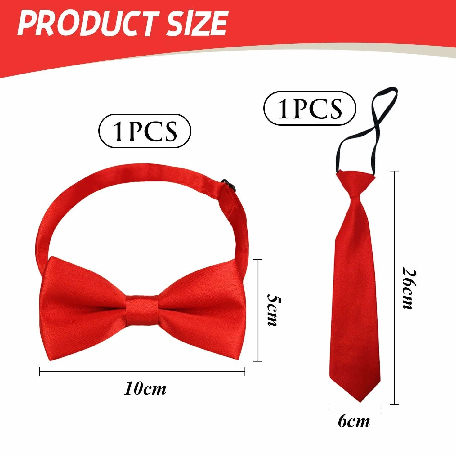1 Tada De Lazo Para Niños, 1 Corbata, Moda Clásica, Corbata De Avión Rojo De Actuación, Camisa De Traje De Fiesta Accesorios Elees.