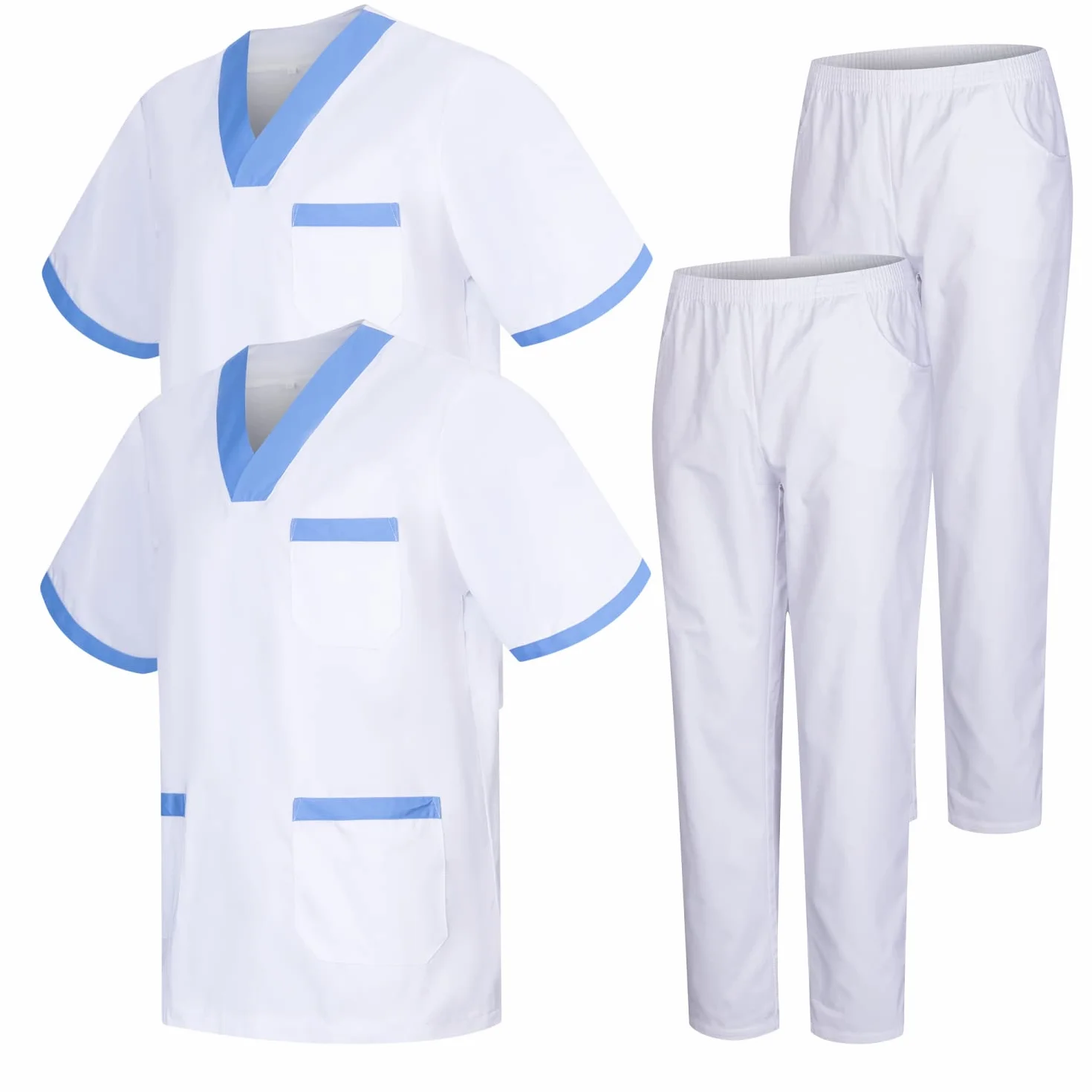 MISEMIYA - Pack * 2 Pcs - Casaca Y PANTALÓN Sanitarios Unisex Uniformes Sanitarios MÉDICOS 2-817-8312