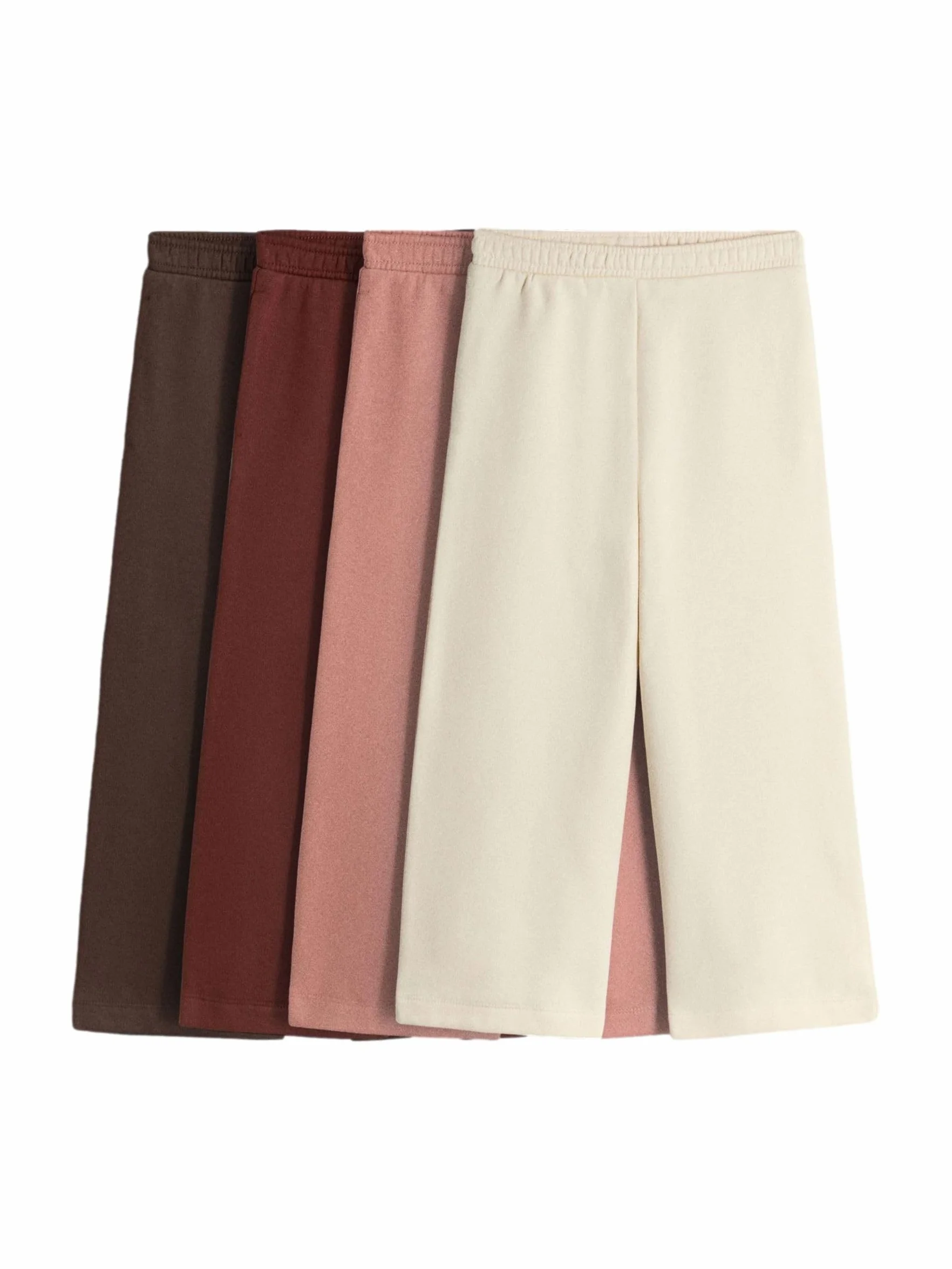 THE SET Niñas Pack de 4 Pantalones de chándal con Pernera Ancha