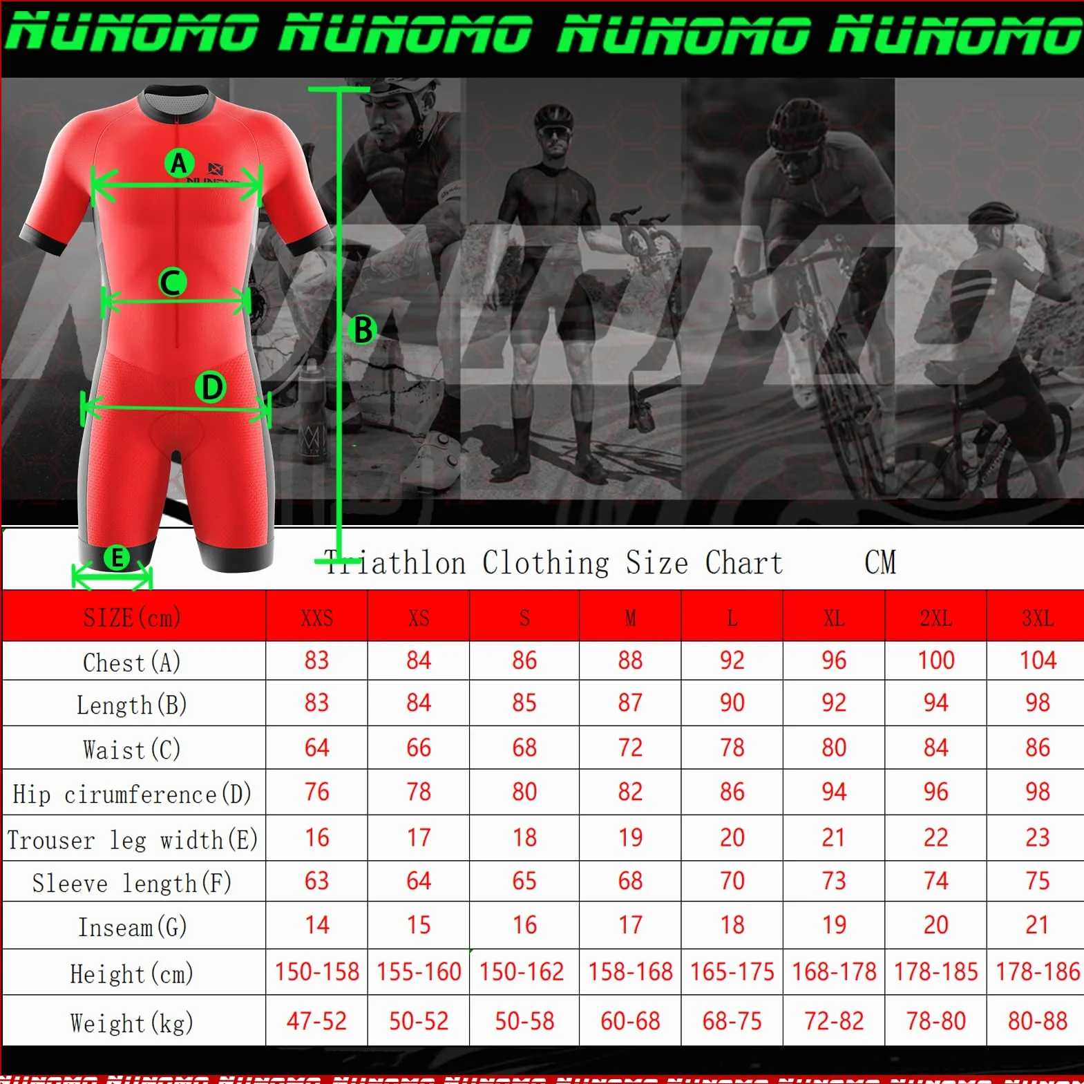 Cycling Skinsuit Triatlón for Hombres, Racing Tri Suit de Bicicletas Acolchado de Gel, MTB Mono,Secado rápido y Transpirable.Ciclismo, Carrera, natación.
