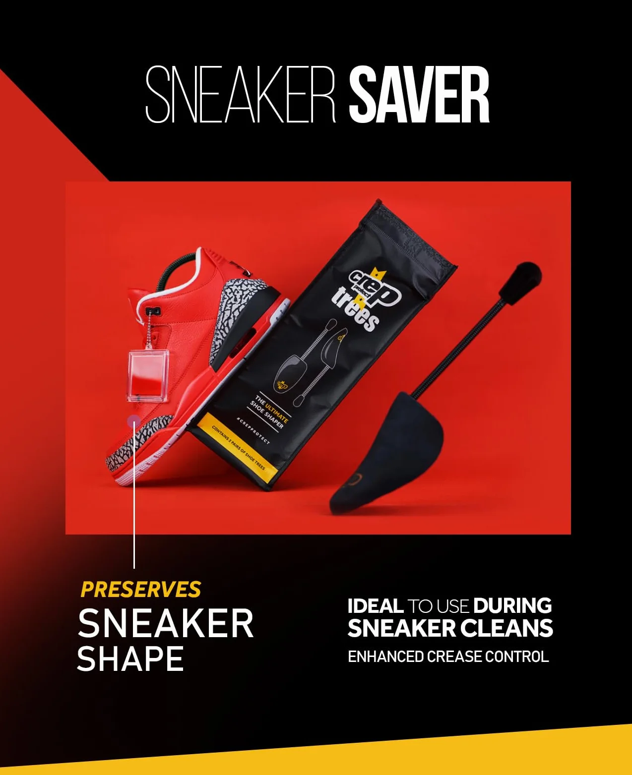 Crep Protect El moldeador de zapatos definitivo, árboles negros (2 pares)
