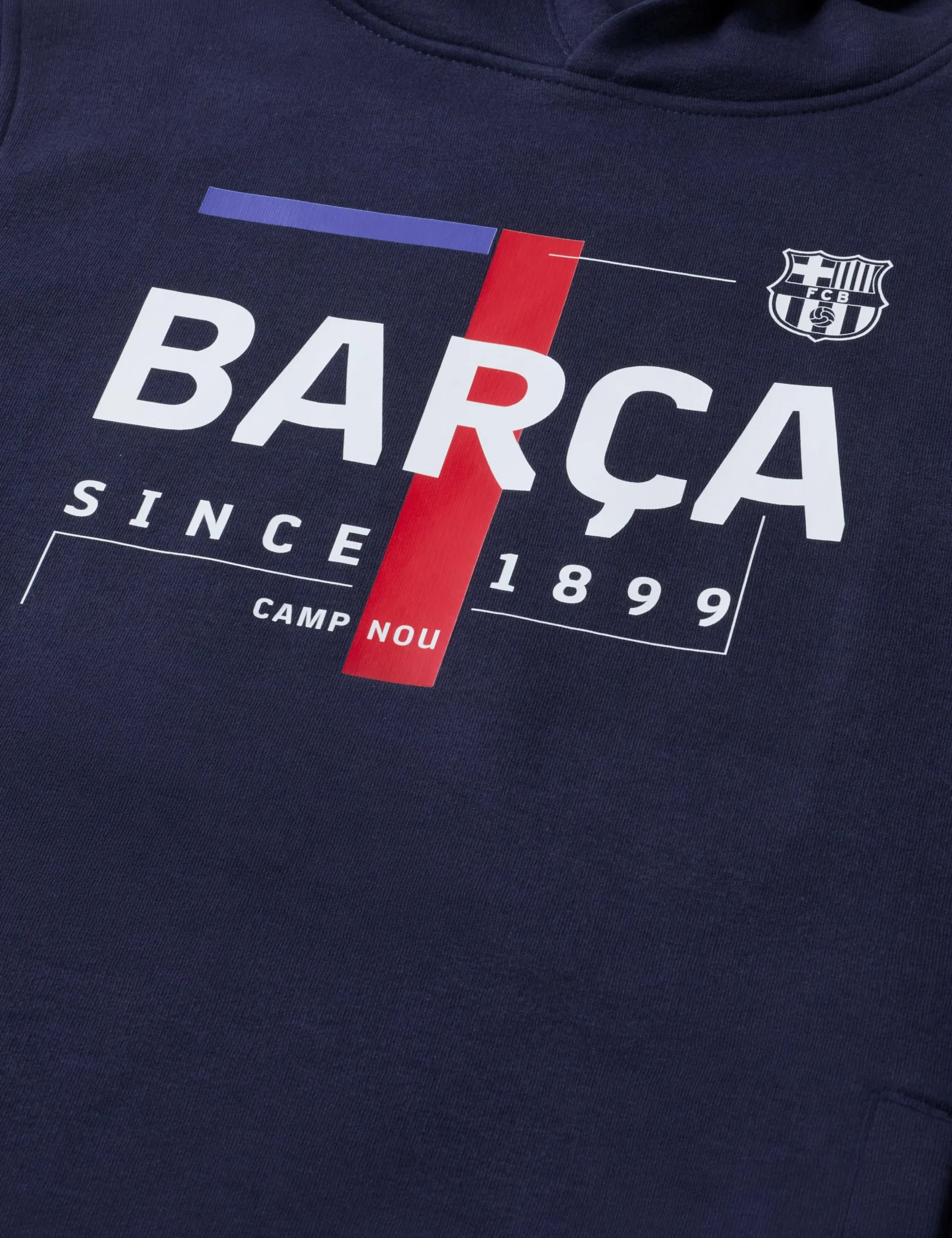 FC Barcelona Oficial Text Junior Barça Sudadera con Capucha Unisex niños