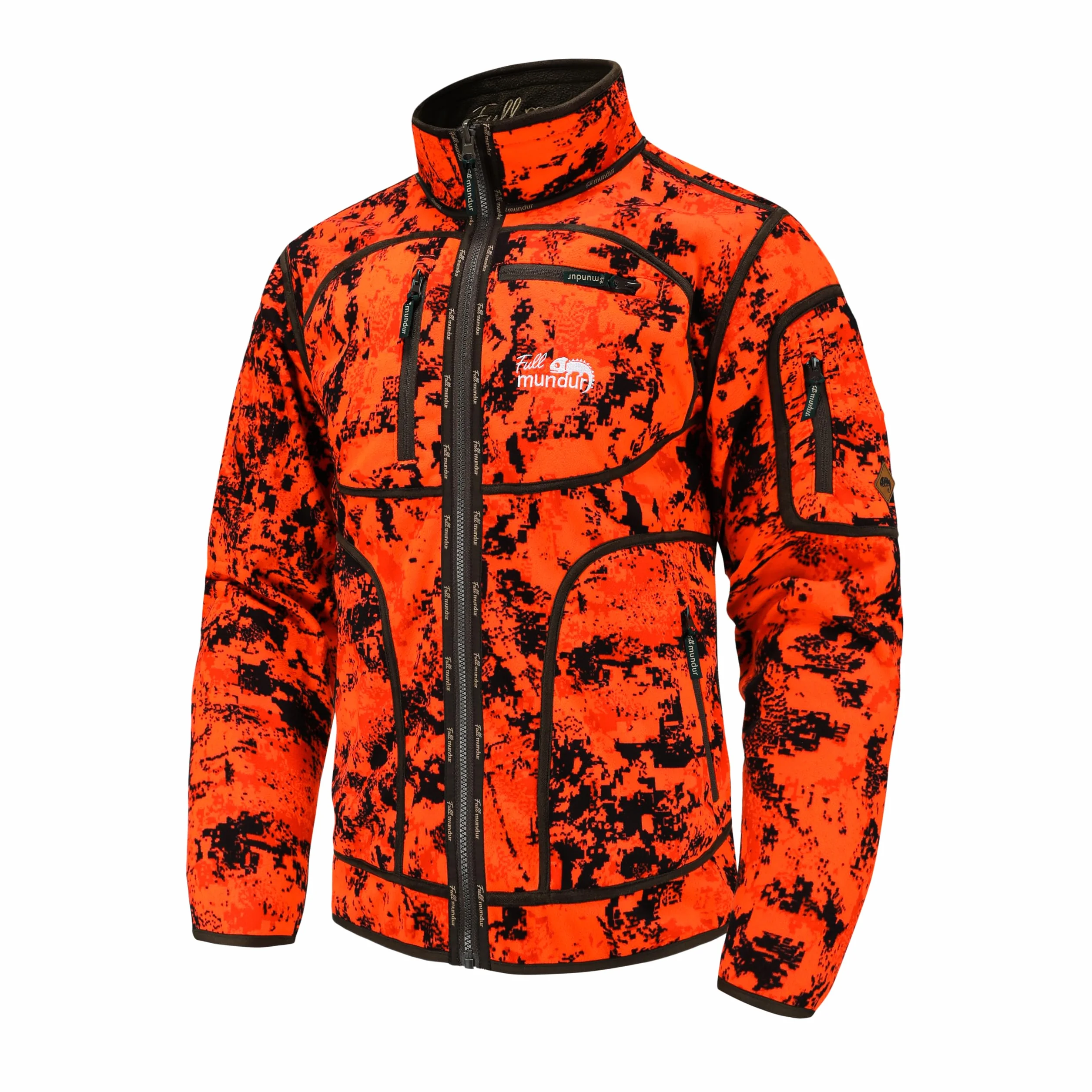 Chaqueta de Caza Naranja Blaze Camo Chaqueta Reversible Naranja para Hombre Cortavientos Impermeable
