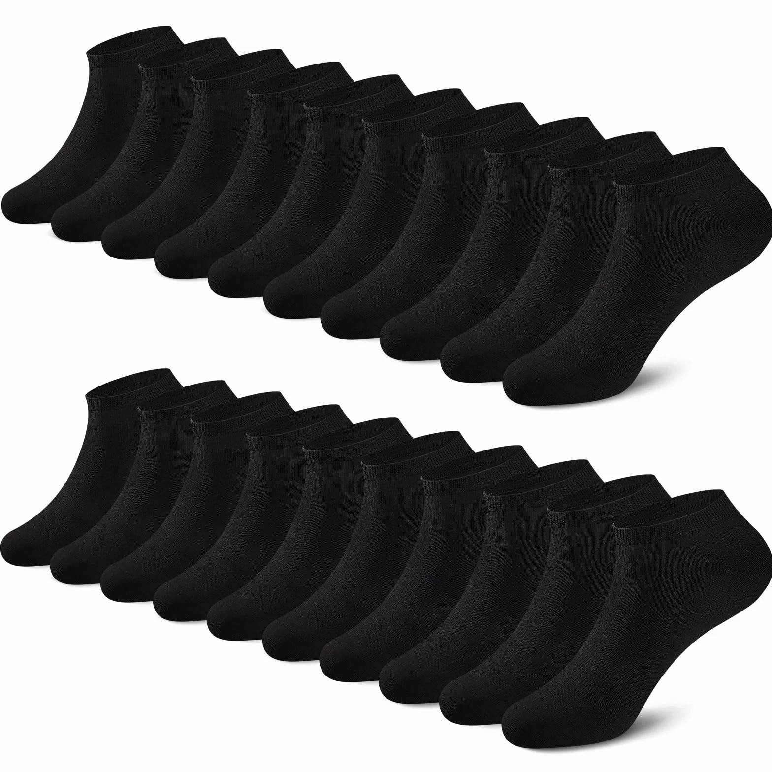 SockWaddles 10 Pares Calcetines Tobilleros Hombre Mujer, Calcetines Cortos Hombre Mujer Transpirables de Algodón sin Costura con Cuerpo de Calcetín Reforzado