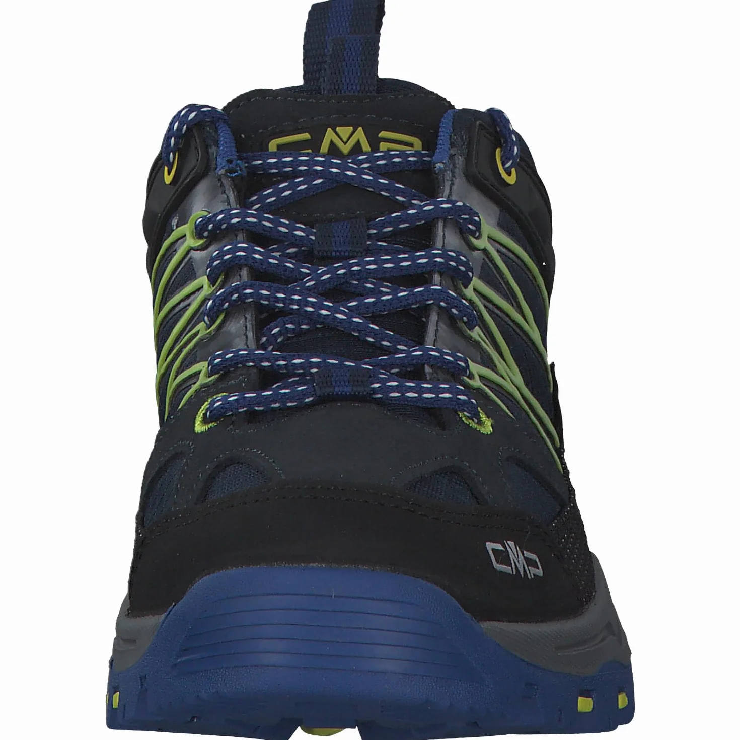 CMP Kids Rigel Low Trekking Shoes Kids WP, Zapatos de Trekking Unisex niños, Negro Azulado Eléctrico, 38 EU