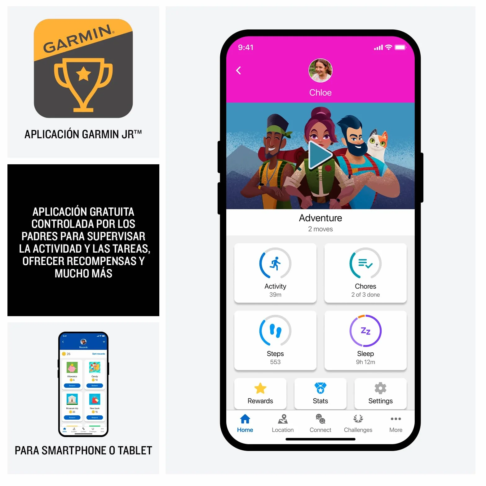 Garmin Bounce 2, Smartwatch y Monitor de Actividad física para niños, Apto para Nadar, Correa Ajustable, hasta 2 días de duración de la batería, Negro