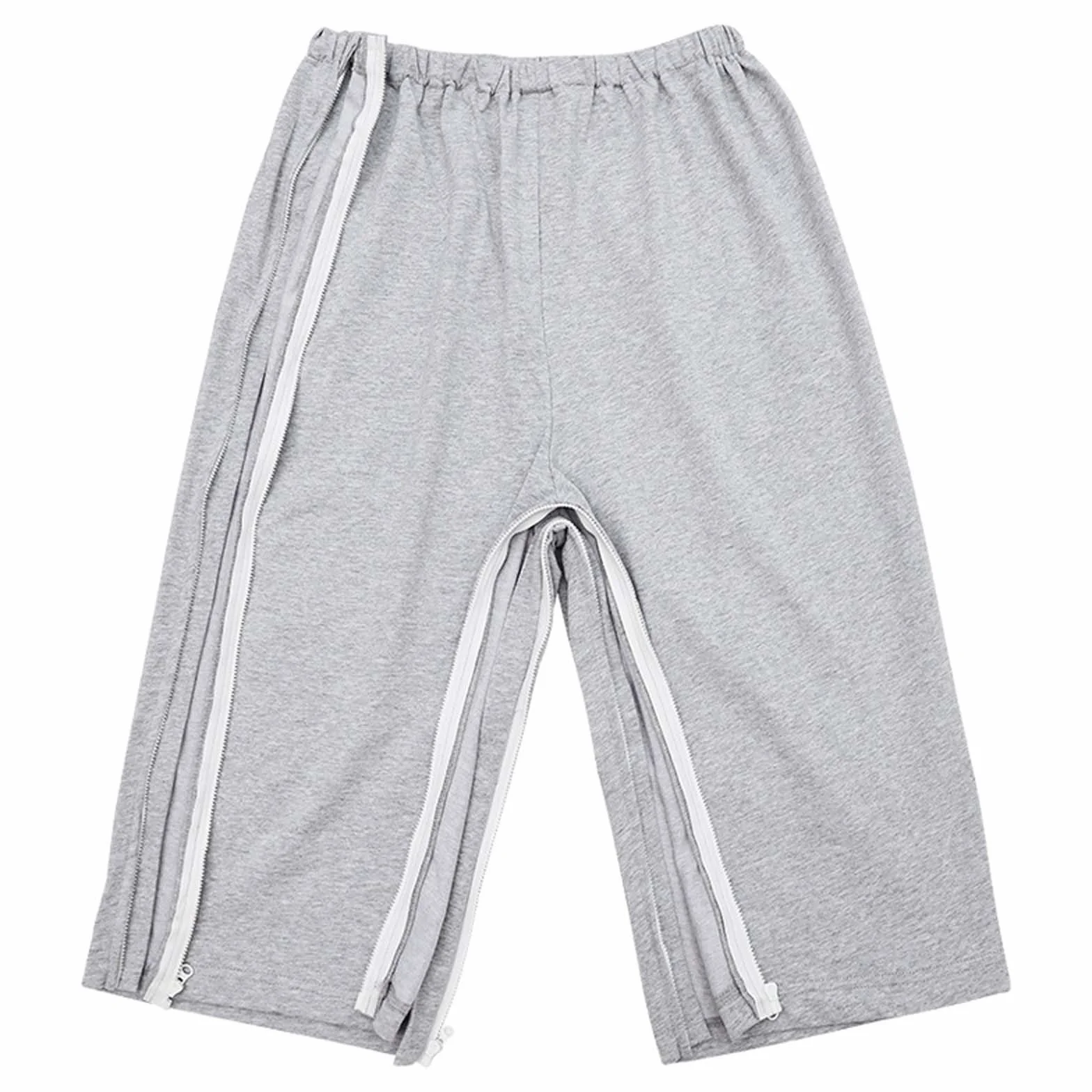 Generisch Pantalones de rehabilitación para hombre, laterales abiertos, pantalones de paciente para ancianos, discapacitados, pacientes postrados en cama, usuarios de sillas de ruedas, pierna ancha