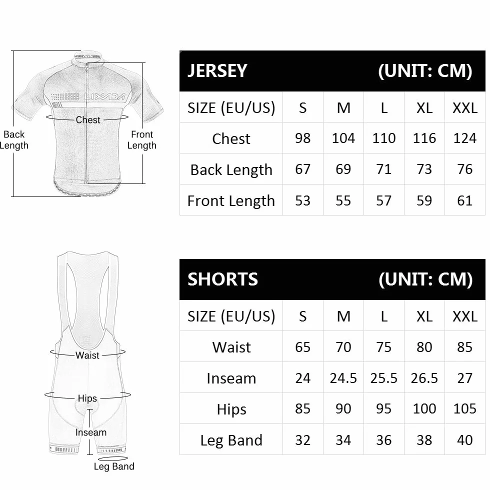 Lixada Traje Ciclismo Hombre, Ropa Ciclismo Hombre Culote Bicicleta Hombre Equipacion Ciclismo Hombre Mallot y Culot MTB, Jersey + Pantalones Cortos y Babero MTB TranspirableAcolchado para Ciclismo