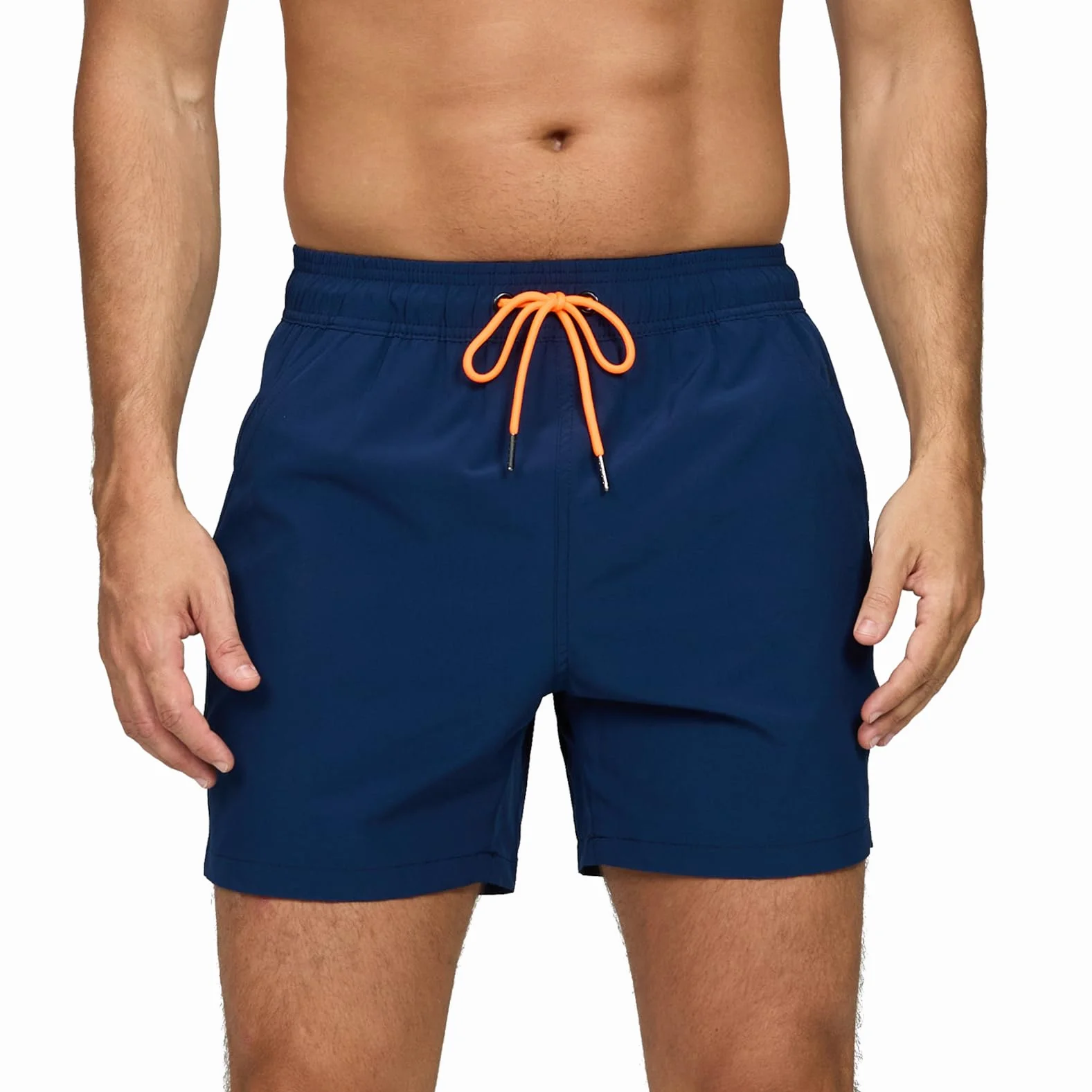 Bañador Hombre con Bolsillos con Cremallera Bañador Natacion Repelente al Agua de Secado Rápido Pantalones Cortos Hombre con Forro de Malla y Cordón de Ajuste