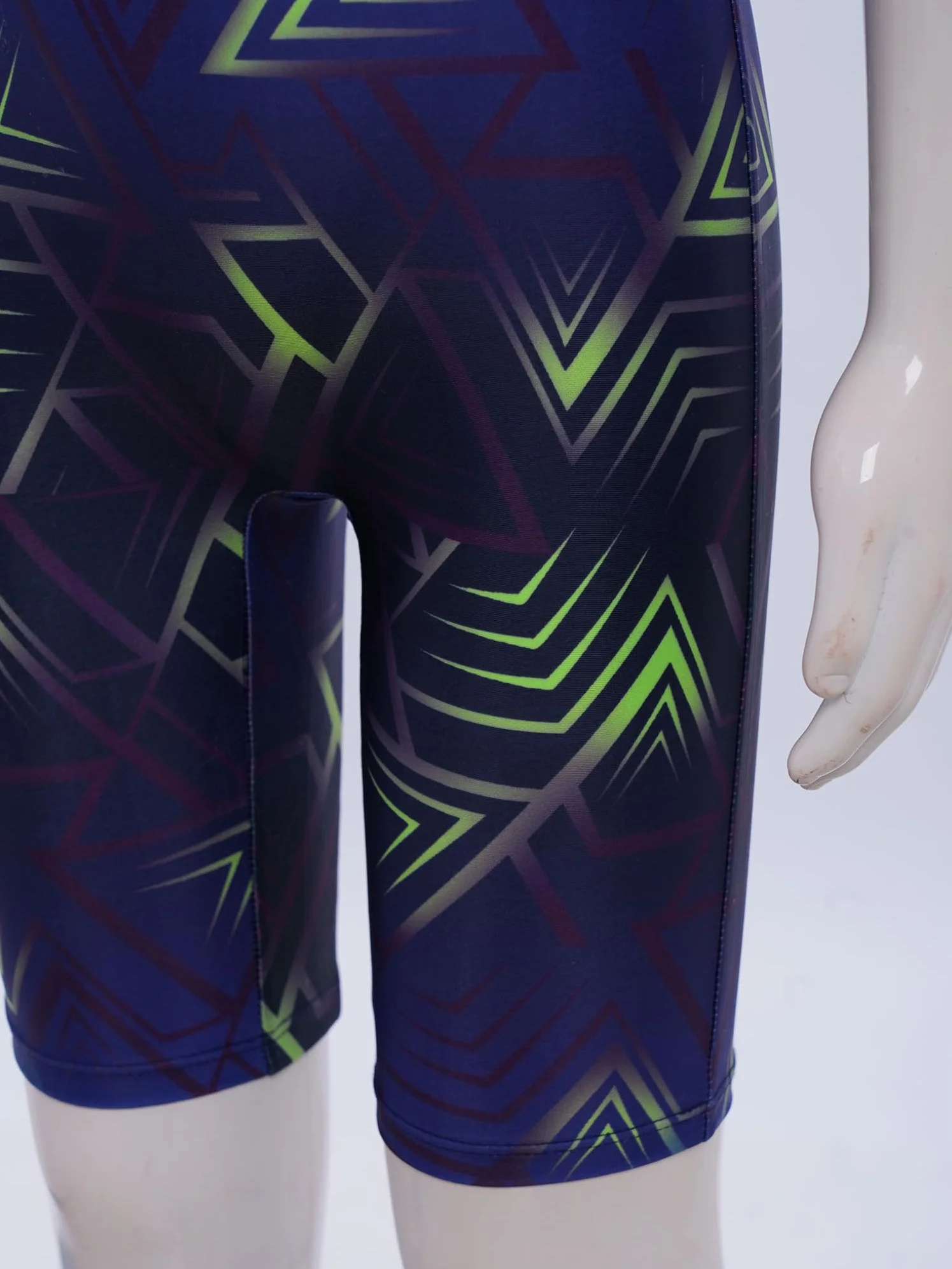 Kaerm Traje de triatlón para niños y jóvenes, para bicicleta de carretera, sin mangas, mono deportivo, con estampado geométrico, ropa deportiva