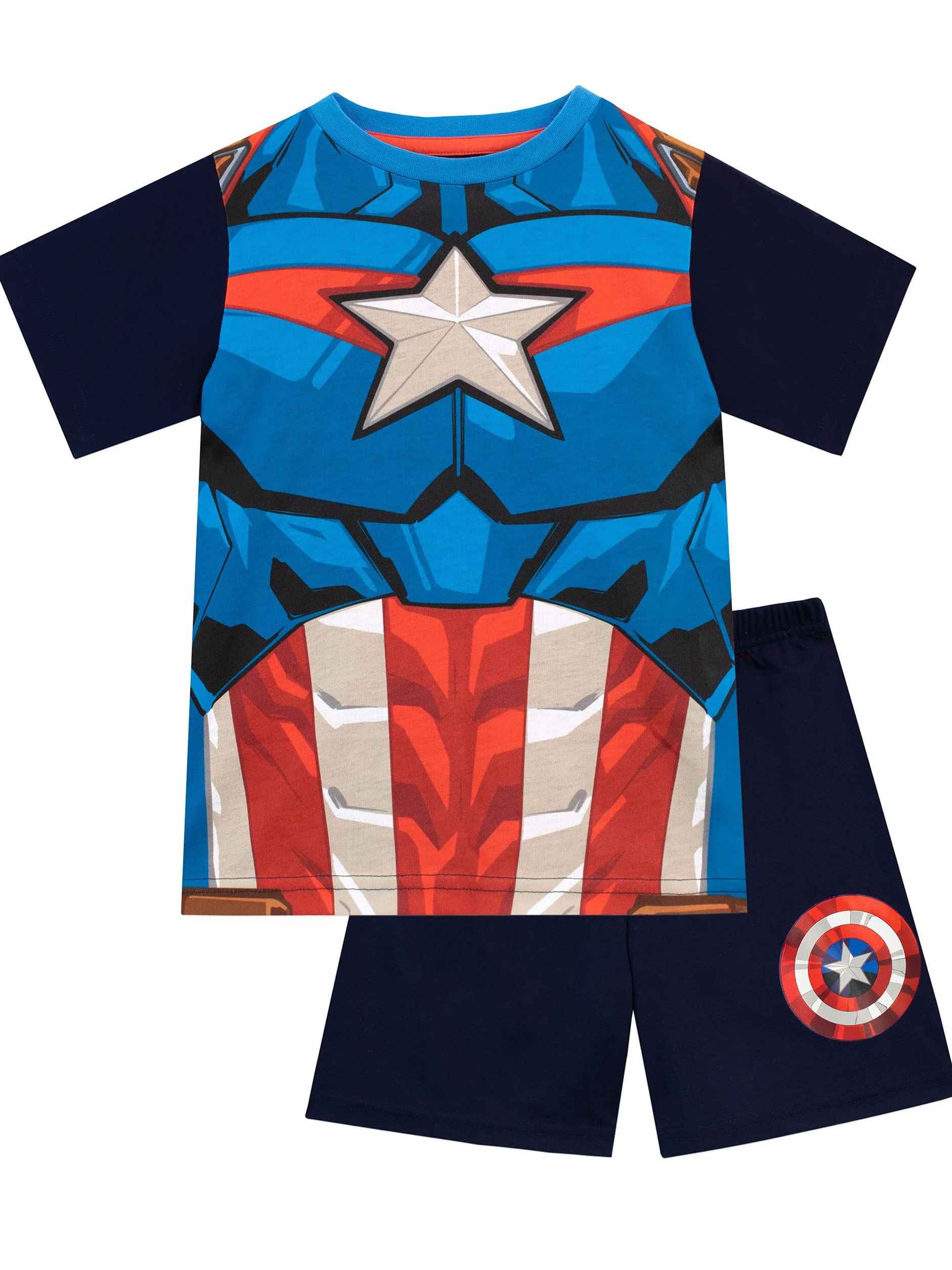 Marvel Pijamas Corto para Niños Capitán América