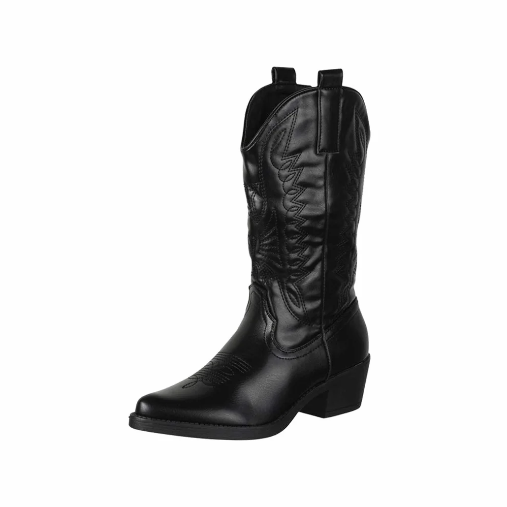 Elara Botas de Vaquero Mujer Estilo Motero Chunkyrayan