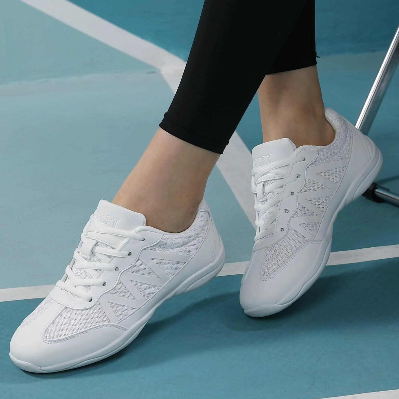 Zapatos Cheer Niñas Zapatillas Cheerleader Porrista Zapatos de Animadora Calzado de Danza para Mujer Competición Sneakers Entrenamiento Aeróbic Shoes