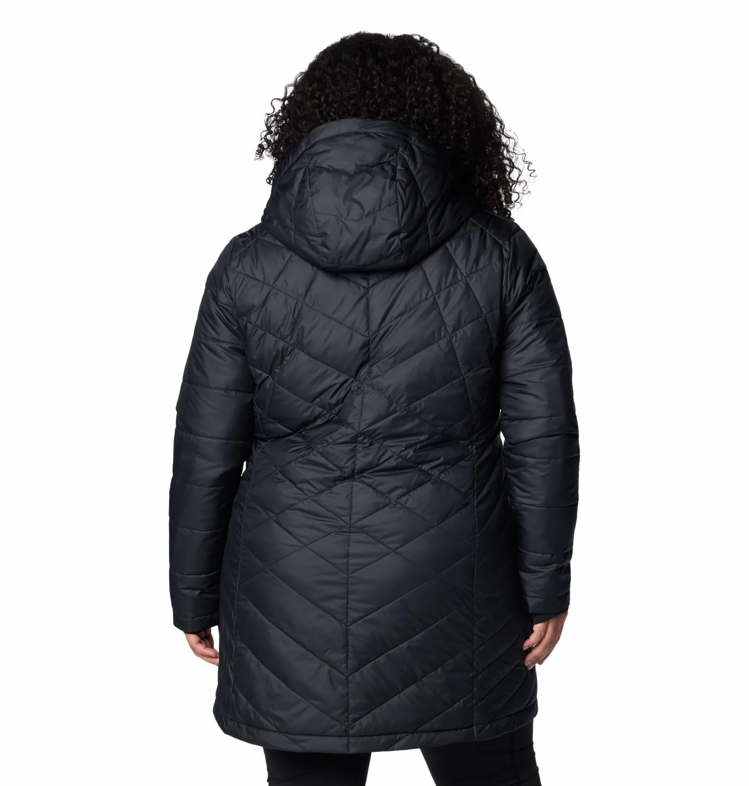 Columbia Heavenly Long Hooded Jacket, Chaqueta Acolchada Con Capucha para Mujer