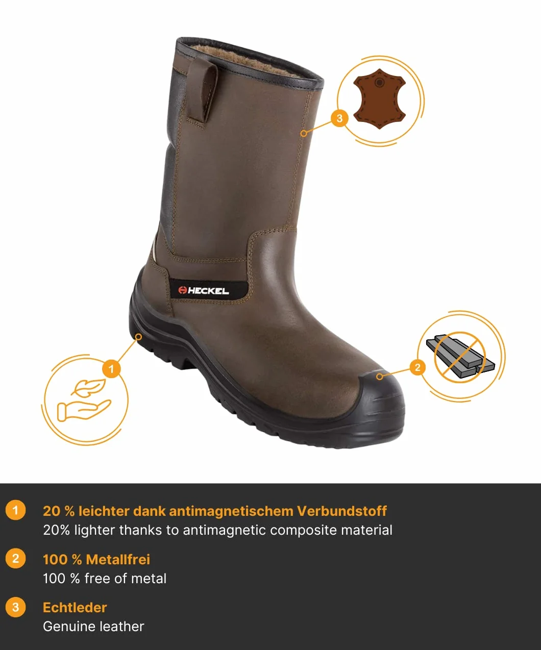 Heckel Suxxeed Offroad Snow - Botas de Seguridad S3 Ci SRC - para los Hombres & Las Mujeres - Talla 44