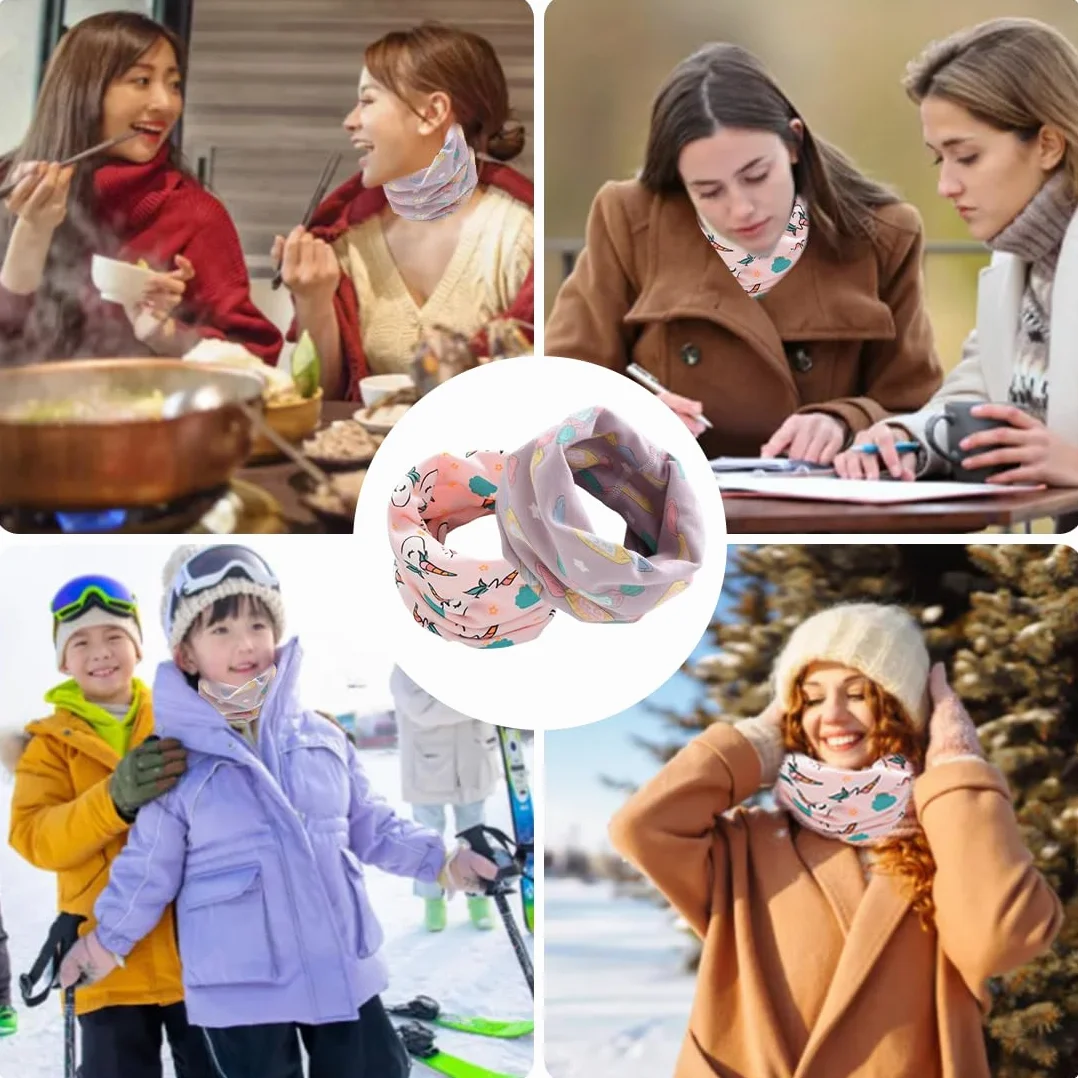 Braga cuello niño, Multiuso Cálido Pañuelo Circular a Prueba de Viento,Bufanda Cuello Niño Algodón Braga Cuello Niña Otoño Invierno Bufanda Tubular, estilo de dibujos animados