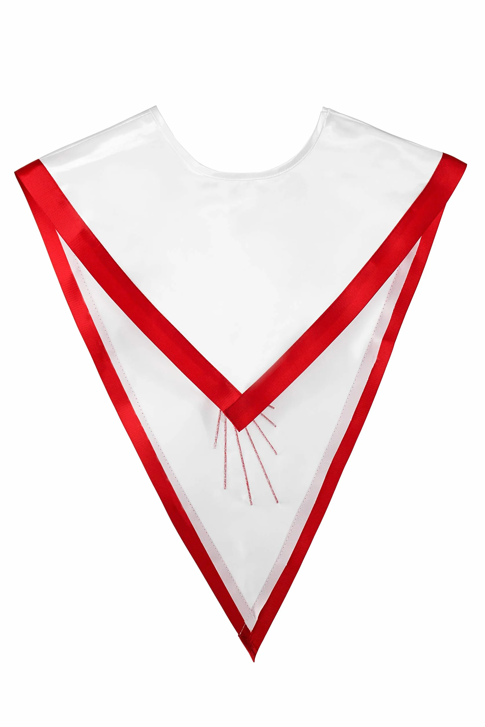 IvyRobes - Estolas de confirmación en forma de V con diseño de paloma descendente bordada, color blanco con ribete rojo
