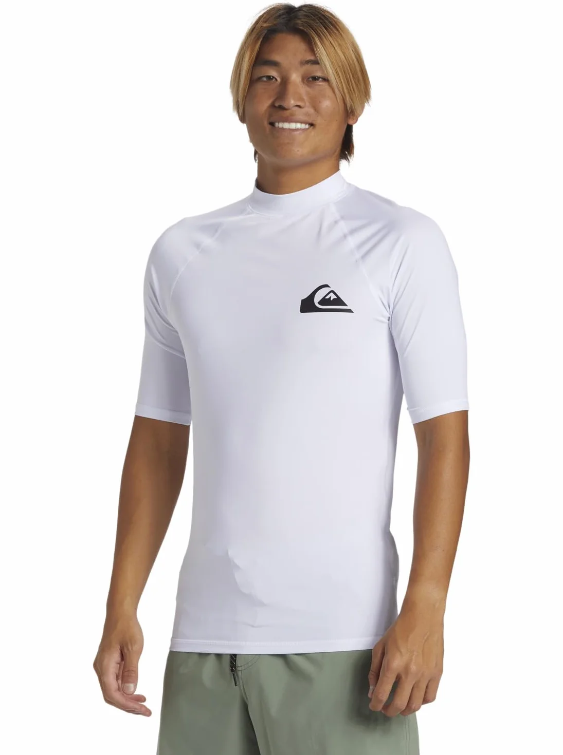 Quiksilver All Time SS T-Shirt de Surf Rashguard À Manches Courtes Camisa de protección de Sarpullido Hombre (Pack de 1)