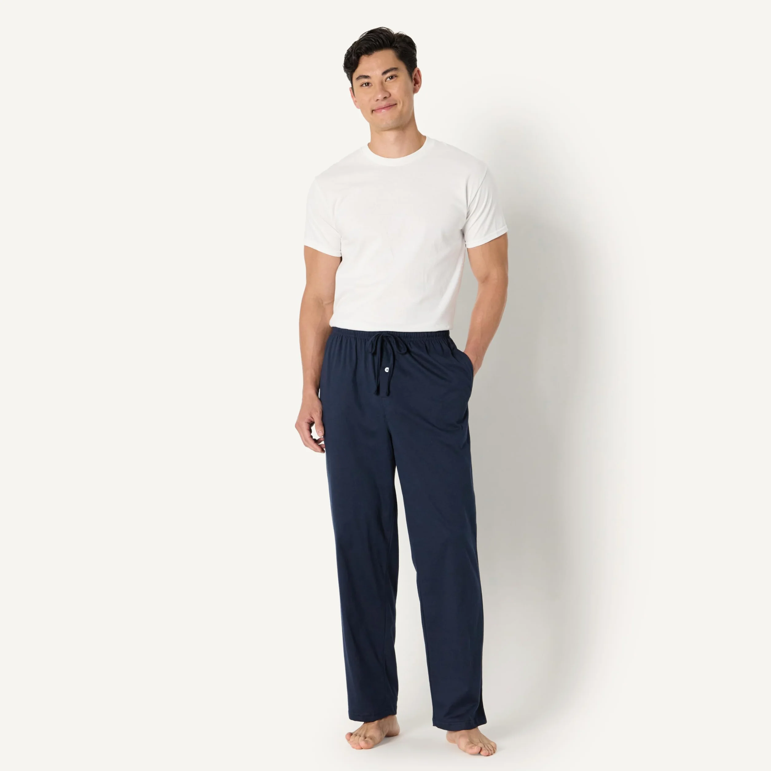 Amazon Essentials Hombre Pantalón de Pijama de Punto de algodón