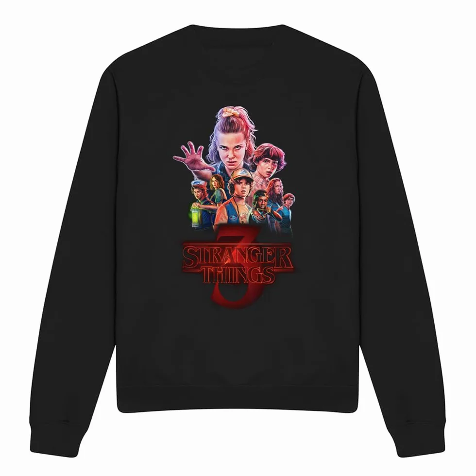 Stranger Things Stranger Things Season Three Poster Unisex Sweatshirt, Black Sudadera Unisex Adulto (Pack de 1)