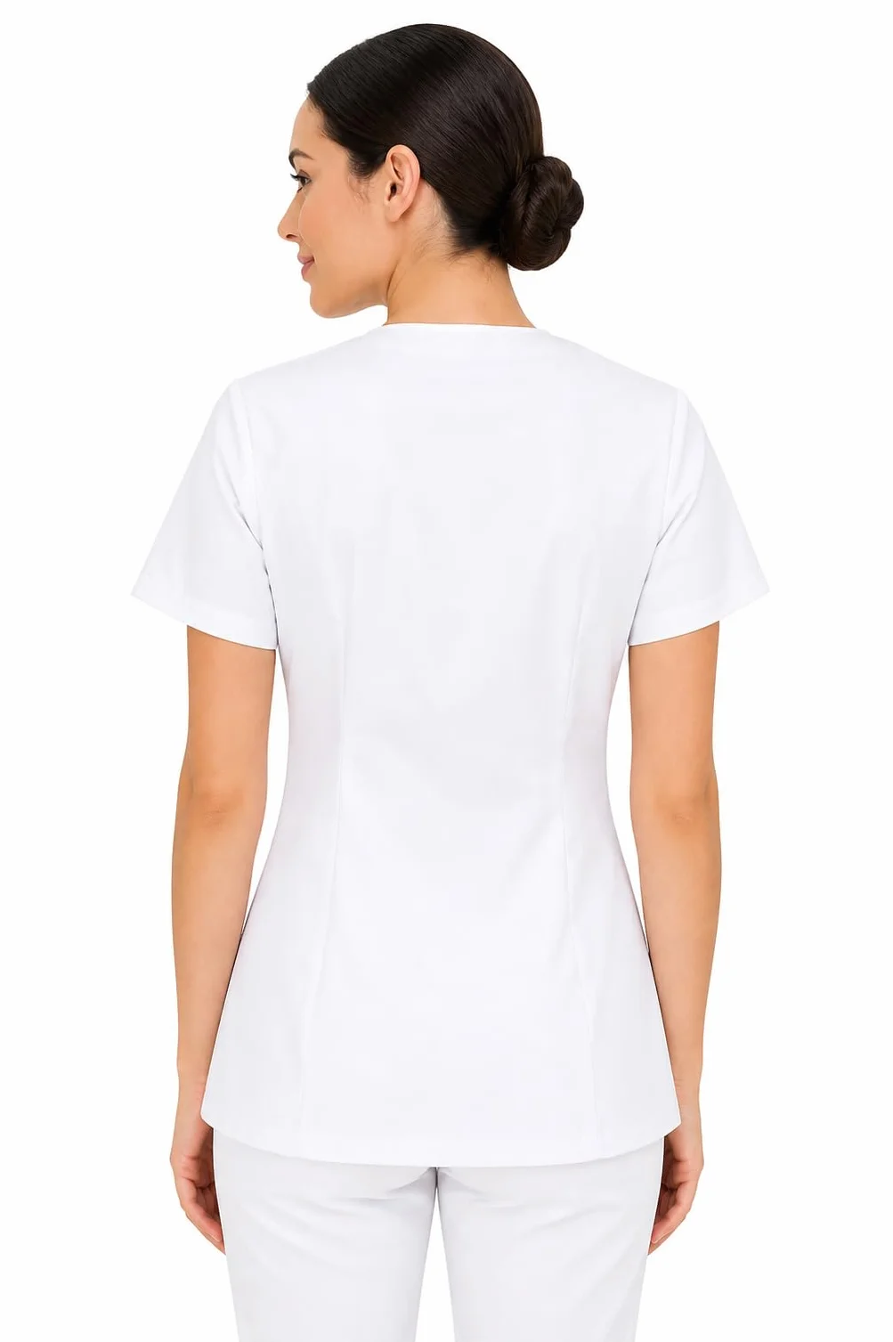 B-well Ines Casaca Elástica Señora Uniforme Estética Casacas Sanitarias Mujer Manga Corta Cuello V Uniformes Sanitarios Mujereterinarios