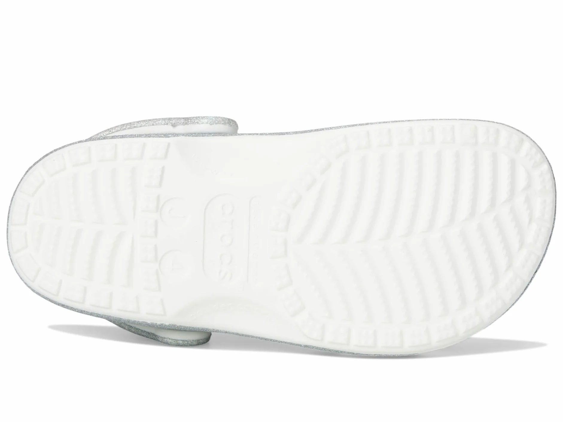 Crocs Classic Iridescent Glitter Cgk, Zuecos Unisex niños, Blanco, 34/35 EU