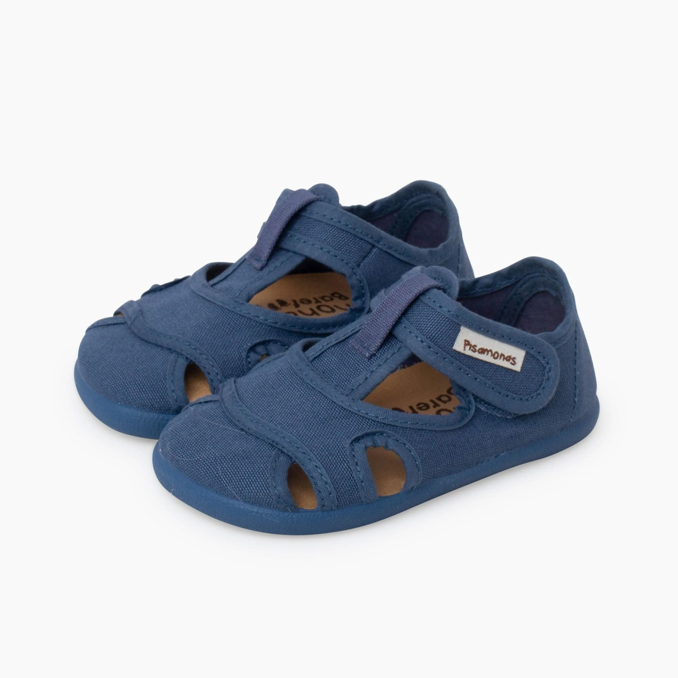 Pisamonas Sandalias Barefoot Niños Lona Cierre Ancho