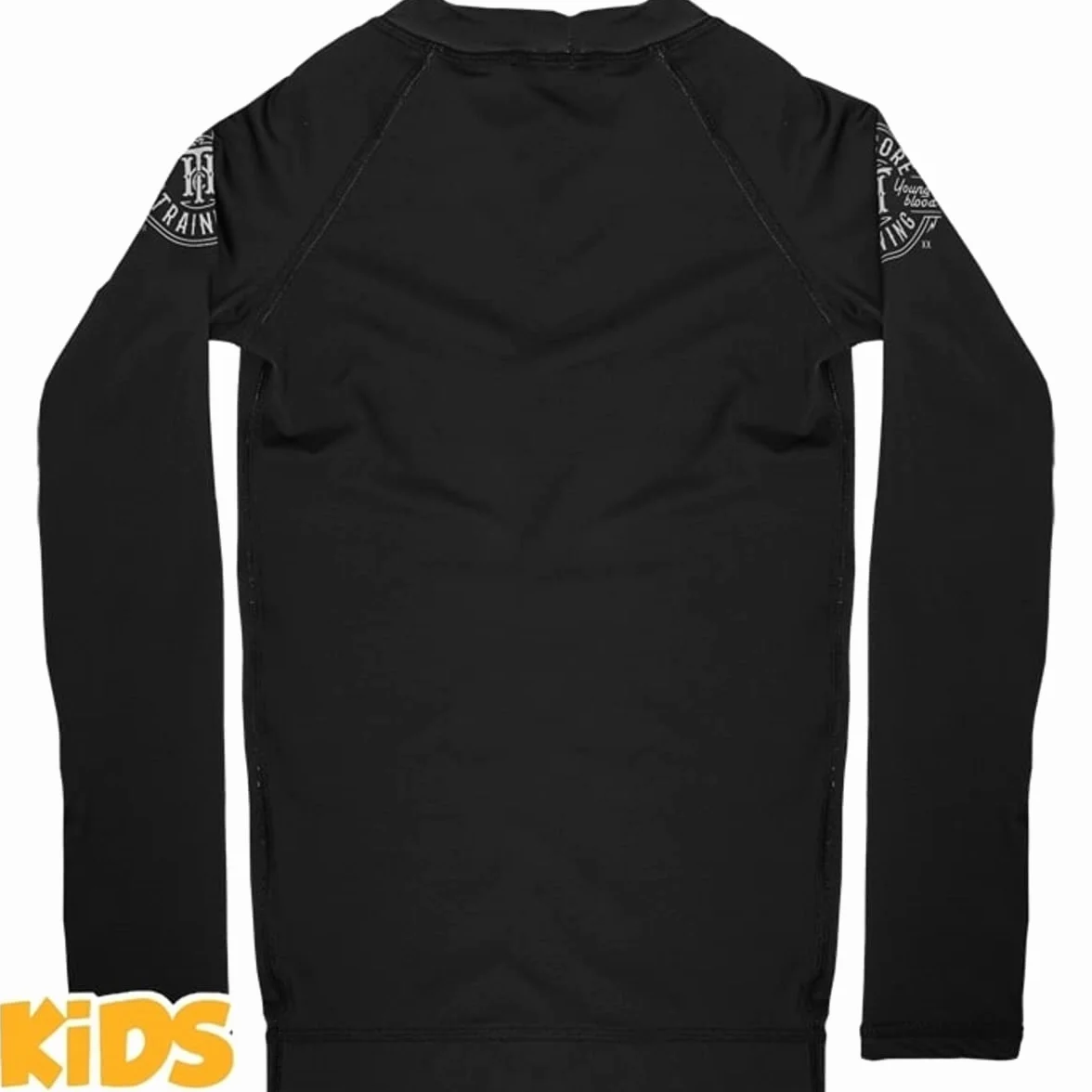 Hardcore Training Kids Rash Guard Camiseta de Compresión para Niños Unisex Manga Larga Artes Marciales BJJ Fitness Boxeo Ropa Deportiva