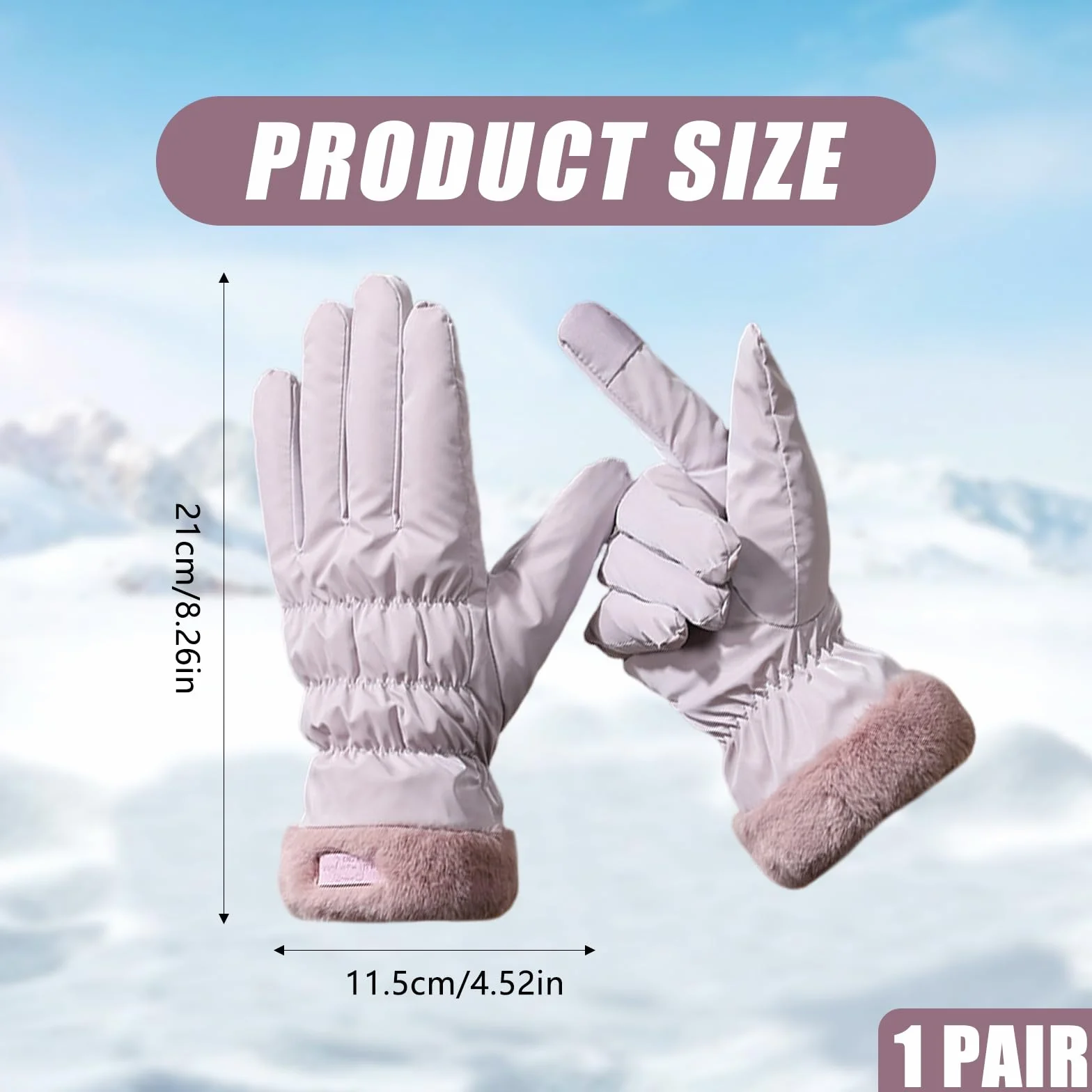 Guantes Térmicos Impermeables para Mujer - Touchscreen con Forro Polar, para Esquí, Cálidos a Prueba de Viento, para Caminar