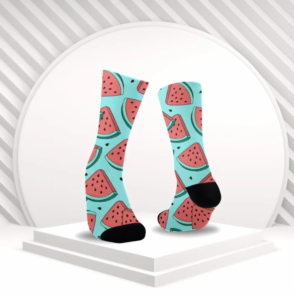 Calcetines Personalizados - Sube hasta 4 fotos - Estilo Divertido de Frutas , Regalo Original para Hombre o Mujer - Diseños Coloridos y Graciosos - Perfectos para Cualquier Ocasión - Talla Unica