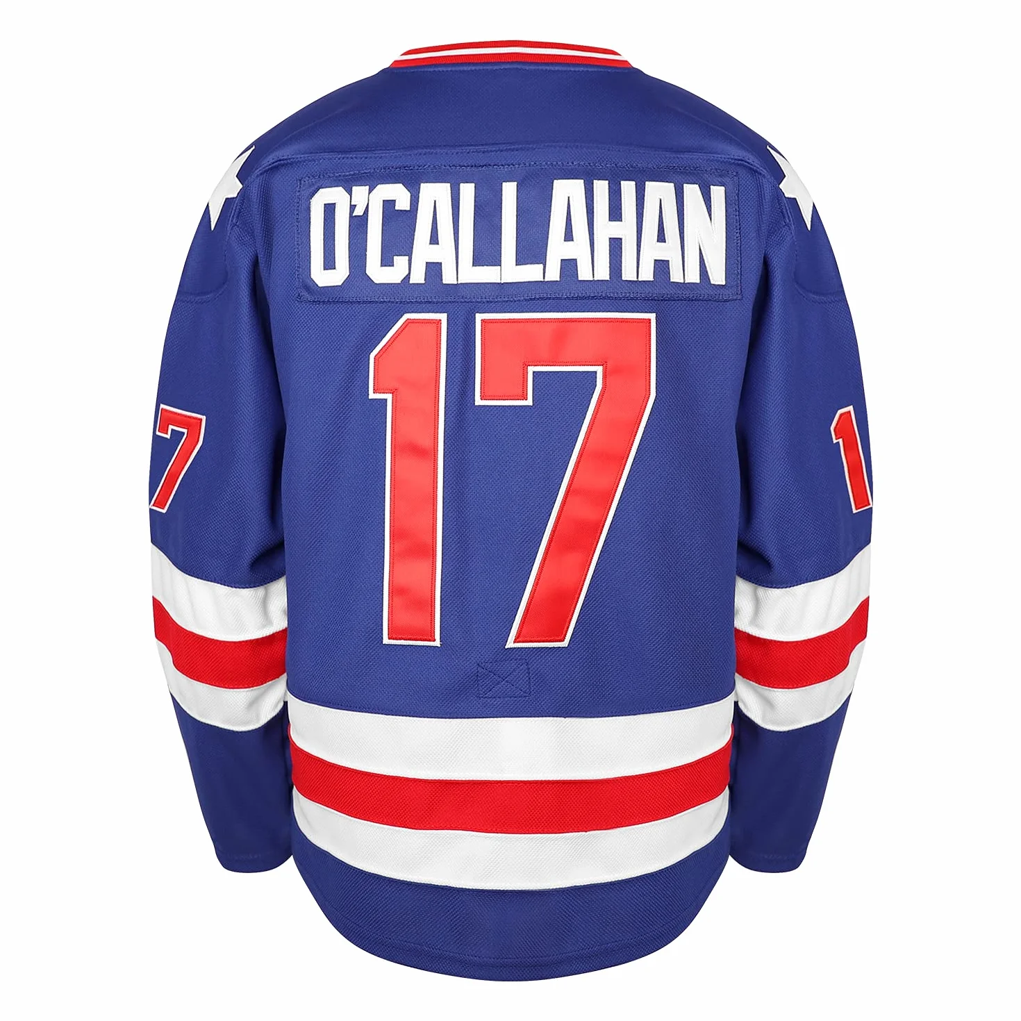 1980 Olympic Team USA Hockey 17 Jack O'Callahan 21 Mike Eruzione 30 Jim Craig Miracle On Ice USA Hockey Jersey de hockey - Azul - X-Large