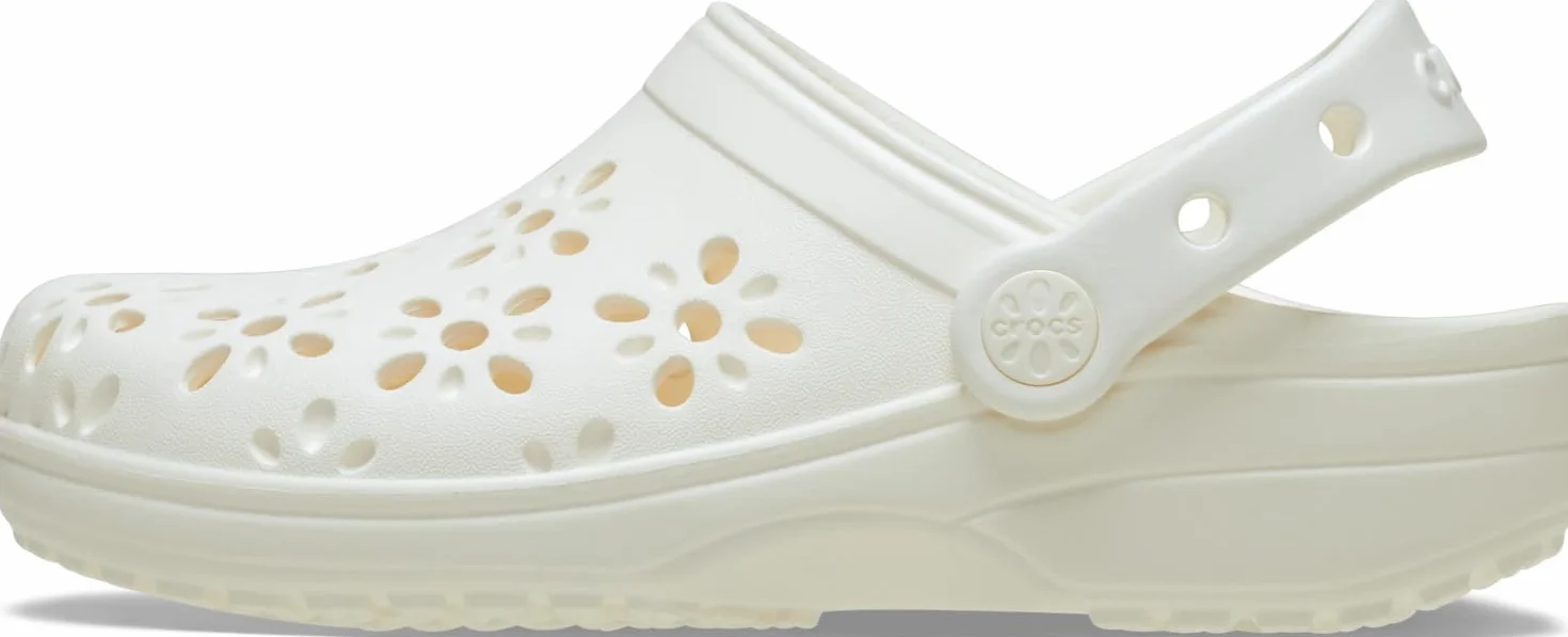 Crocs Zuecos clásicos Unisex para niños con diseño Floral Recortado